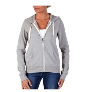 Abbot Main Gray Zip-Up workout Hoodie SZ XS